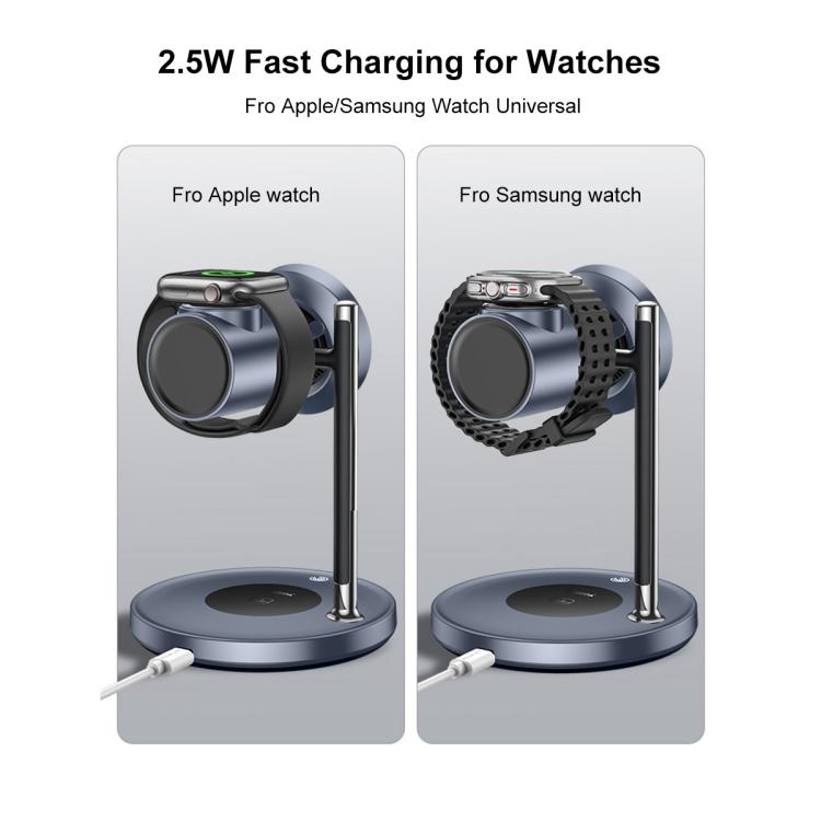 Yesido DS40 Qi2.2 3-in-1 Magnetic Wireless Charging Station for Phone, Watch & Earbuds