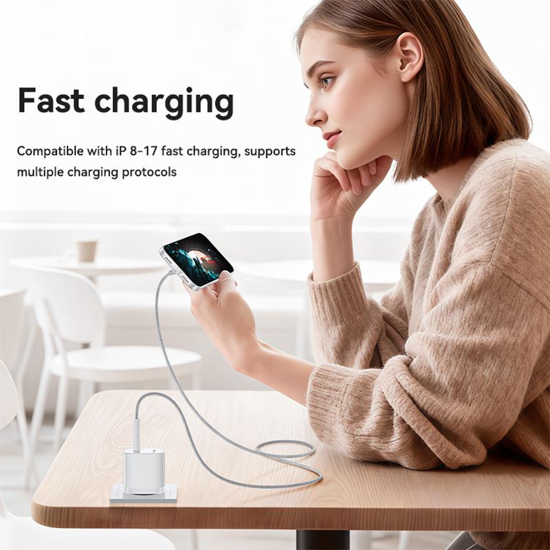 Yesido YC107 35W Single Port Fast Wall Charger – Type-C PD with Type-C to Type-C Cable