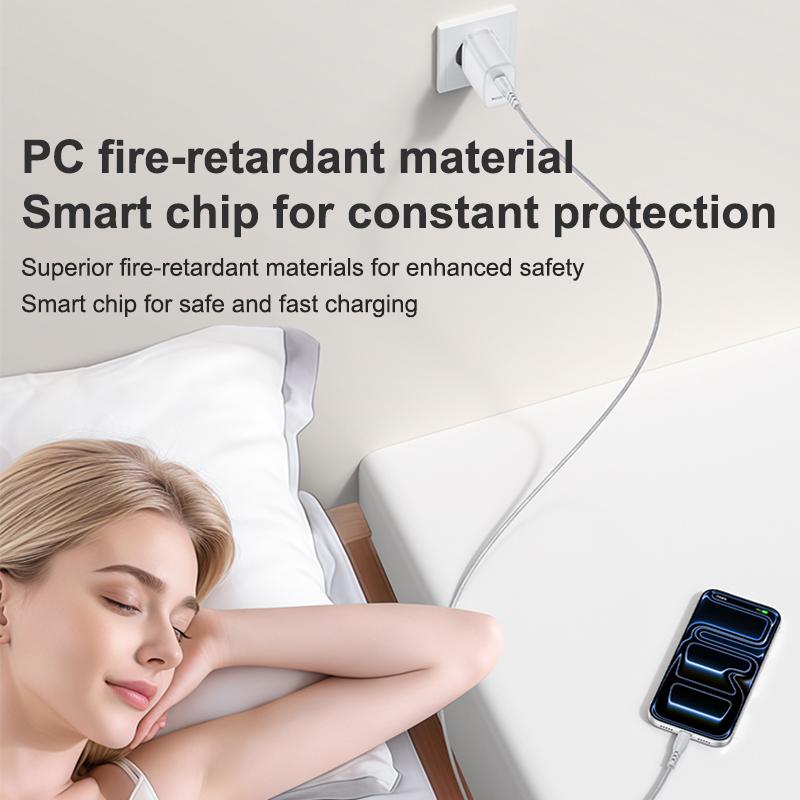 Yesido YC107 35W Single Port Fast Wall Charger – Type-C PD with Type-C to Type-C Cable