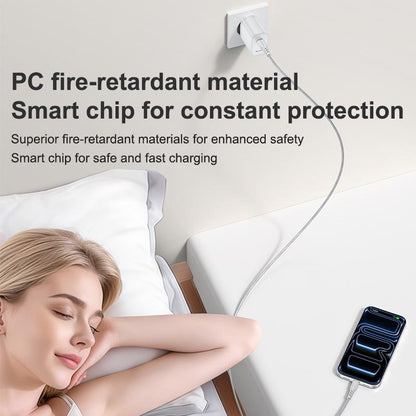 Yesido YC107 35W Single Port Fast Wall Charger – Type-C PD with Type-C to Type-C Cable