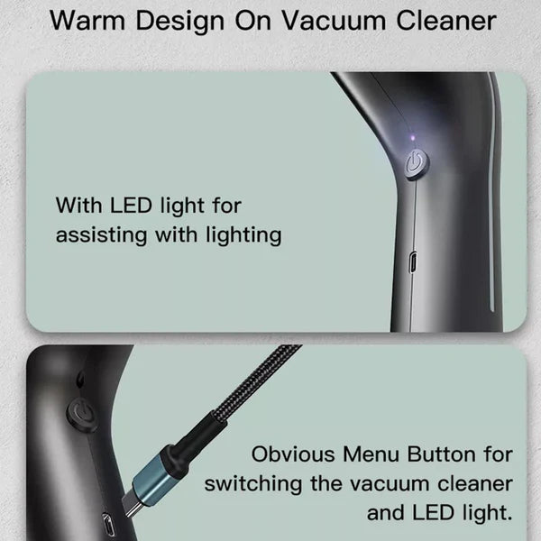 Yesido VC02 Professional Wireless Vacuum Cleaner – 6000Pa Powerful Suction with 5000mAh Battery