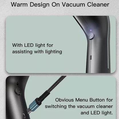 Yesido VC02 Professional Wireless Vacuum Cleaner – 6000Pa Powerful Suction with 5000mAh Battery