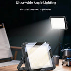 Yesido DH17 Professional 600 LED Emergency Light – 10000mAh Battery, 2400 Lumens, 3 Light Modes & Power Bank Function