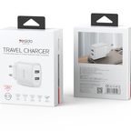 Yesido YC72 Dual USB-A Port Wall Charger – 12W Portable Travel Adapter with EU Plug