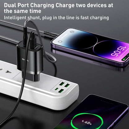 Yesido YC47 20W Fast Home Charger Set – Dual Port (USB + Type-C) with 1m Type-C to Lightning Cable