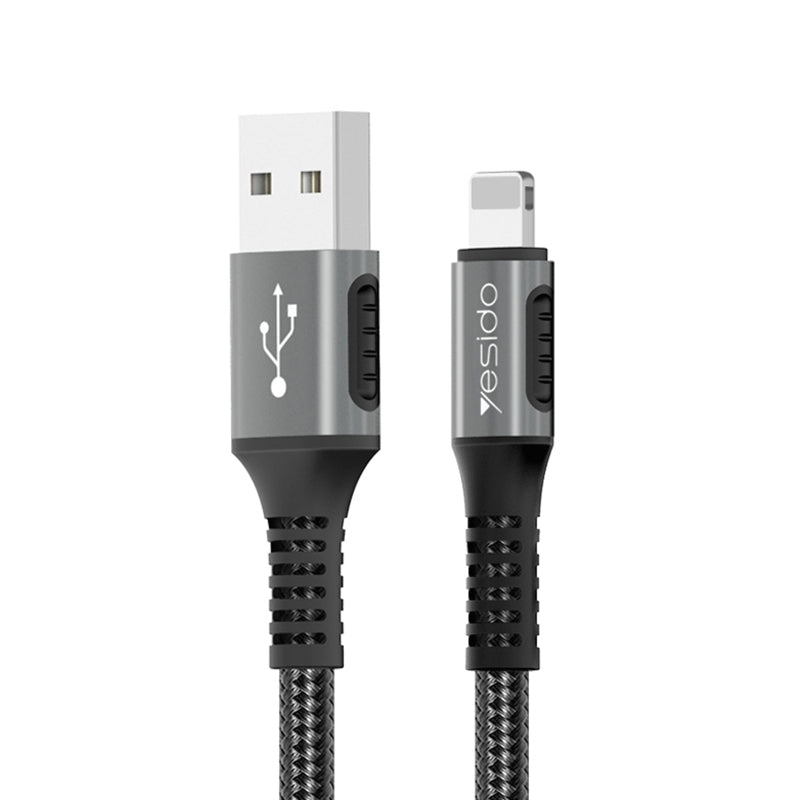 Yesido CA36 Micro USB Fast Charging Data Cable – 1.2m Heavy-Duty Cotton Braided Armor with USB 3.0 Interface & Metal Shell (3A Max)