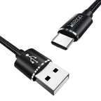 Yesido CA57 High-Output USB to Micro / Type-C Fast Charging Data Cable – 1.2m Heavy-Duty Nylon Braided Armor with Zinc Alloy Shells (2.4A Max)