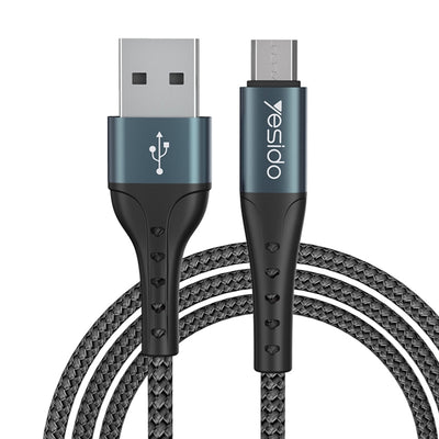 Yesido CA62 Universal Magnetic Fast Charging Data Cable – 1.2m Heavy-Duty Nylon Braided Armor for Lightning, Type-C & Micro Ports (2.4A Max)
