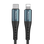 Yesido CA64 Type-C to Lightning Fast Charging Data Cable – 1.2m Heavy-Duty Nylon Braided Armor with Aluminum Alloy Shells (2.4A Max)
