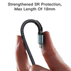 Yesido CA74 L-C USB to Lightning Fast Charging Data Cable – 1.2m Heavy-Duty Nylon Braided Armor with Aluminum Alloy Shells (2.4A Max)