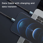 Yesido CA76 20W Type-C to Lightning PD Fast Charging Cable – 1.2m Heavy-Duty Nylon Braided Armor with Aluminum Alloy Shells