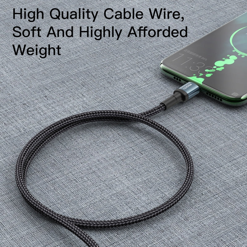 Yesido CA78 60W Type-C to Type-C PD Fast Charging Cable – 1.2m Heavy-Duty Nylon Braided Cable with Aluminum Alloy Shells