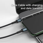 Yesido CA78 60W Type-C to Type-C PD Fast Charging Cable – 1.2m Heavy-Duty Nylon Braided Cable with Aluminum Alloy Shells
