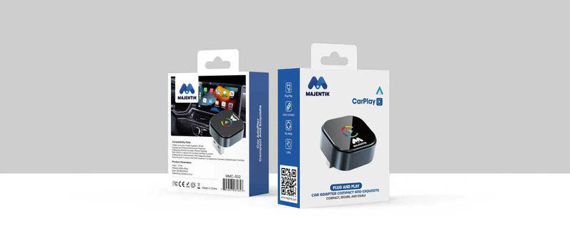 Majentik MMC-002 2-in-1 Wireless Car Adapter – Wired to Wireless CarPlay & Android Auto Converter