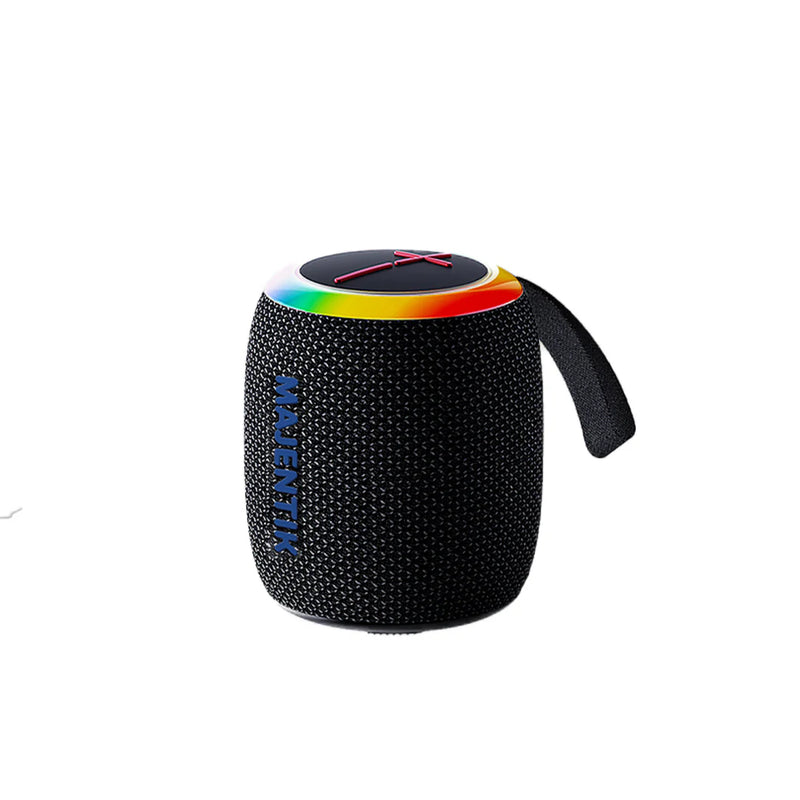 Majentik MS-002 Portable Bluetooth Speaker – Hi-Fi Surround Sound & Vibrant RGB Party Lights with Braided Strap