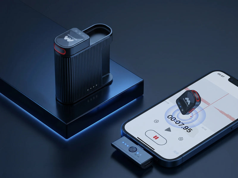 Majentik MM-001 2-in-1 Magnetic Wireless Microphone – Advanced Noise Canceling & Dual Compatibility for iPhone & Type-C