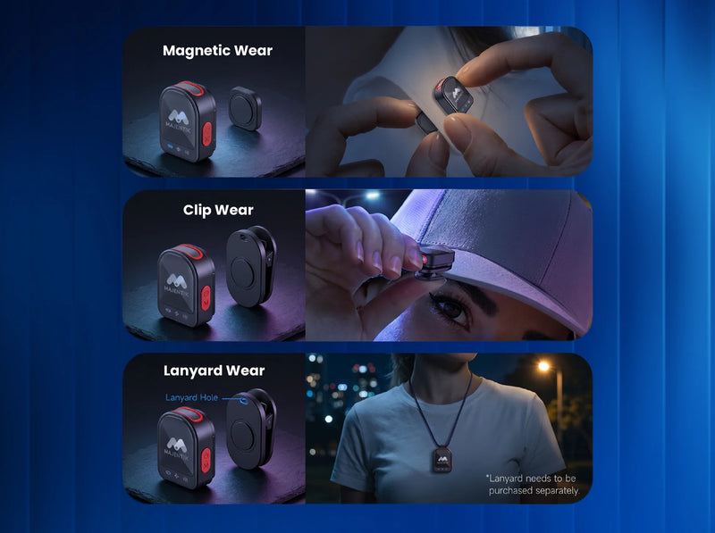 Majentik MM-001 2-in-1 Magnetic Wireless Microphone – Advanced Noise Canceling & Dual Compatibility for iPhone & Type-C