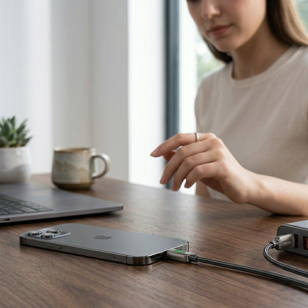 كابل يسيدو Yesido CA137C بطول 1.2 متر (USB-A إلى Type-C) بقوة 66 واط - شحن فائق السرعة وتصميم مضفر مصفح