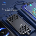 Majentik MJ-32 10000mAh Power Bank – Fast Charger with 4 Built-in Cables & Suction Cups