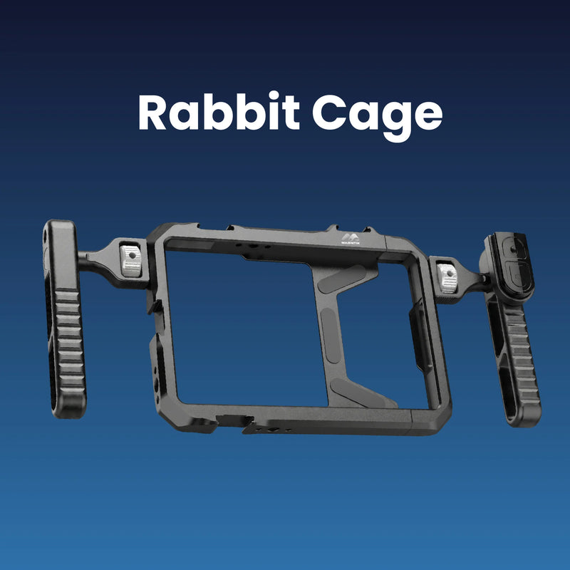 Majentik MR-005 Professional Smartphone Video Cage – Heavy-Duty Aluminum Rig with Detachable Dual Side Handles & Multi-Accessory Mounts