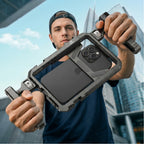 Majentik MR-005 Professional Smartphone Video Cage – Heavy-Duty Aluminum Rig with Detachable Dual Side Handles & Multi-Accessory Mounts