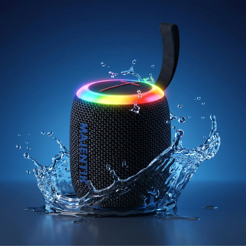 Majentik MS-002 Portable Bluetooth Speaker – Hi-Fi Surround Sound & Vibrant RGB Party Lights with Braided Strap