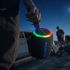 Majentik MS-002 Portable Bluetooth Speaker – Hi-Fi Surround Sound & Vibrant RGB Party Lights with Braided Strap