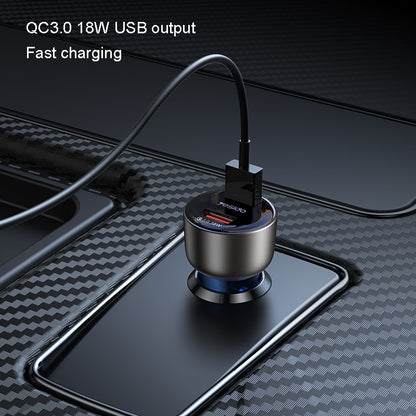 شاحن سيارة Yesido Y51 بقوة 36 واط - منفذين USB للشحن السريع بهيكل من سبائك الزنك وتصميم شفاف