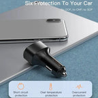 Yesido Y46 42W Fast Car Charger – Triple USB Ports with QC 3.0 18W Support