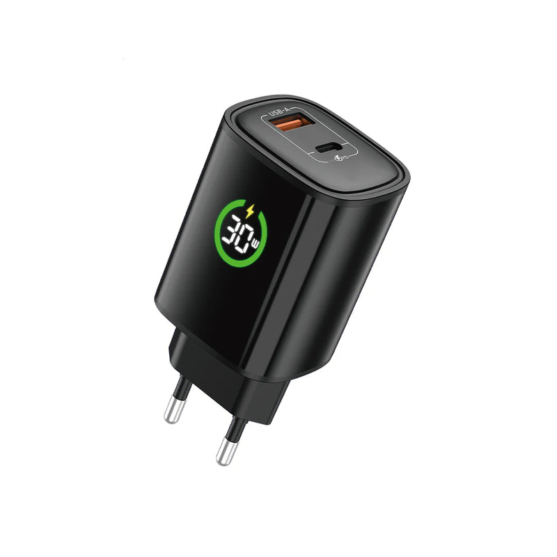Majentik MC-017 25W Travel Fast Charger – Compact Wall Adapter Supporting PD & QC