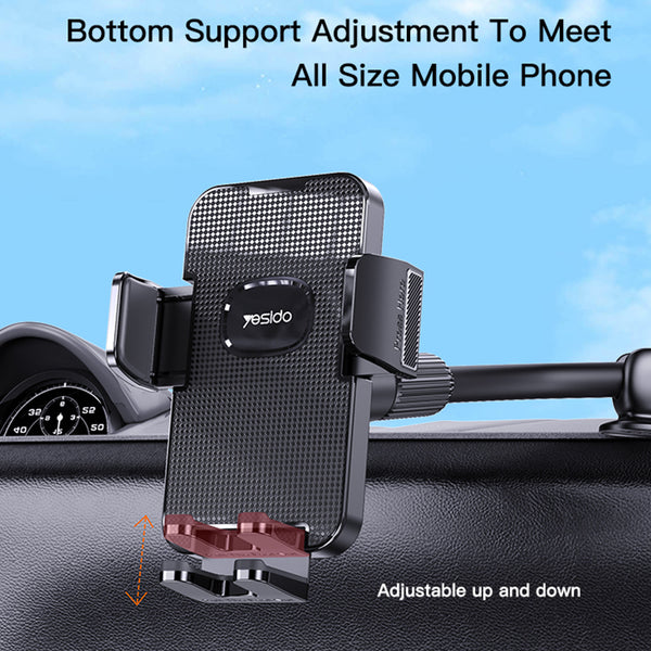 Yesido C137 Flexible 50cm Long Arm Car Phone Holder for Windshield and Dashboard