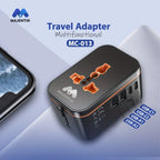 Majentik MC-013 Universal Travel Adapter – 5-Port Fast Charging Adapter with Universal AC Socket