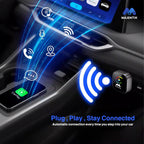 Majentik MMC-002 2-in-1 Wireless Car Adapter – Wired to Wireless CarPlay & Android Auto Converter