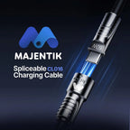 Majentik CL-016 4-in-1 Fast Charging Data Cable – 60W Liquid Silicone & Zinc Alloy (1.2M)