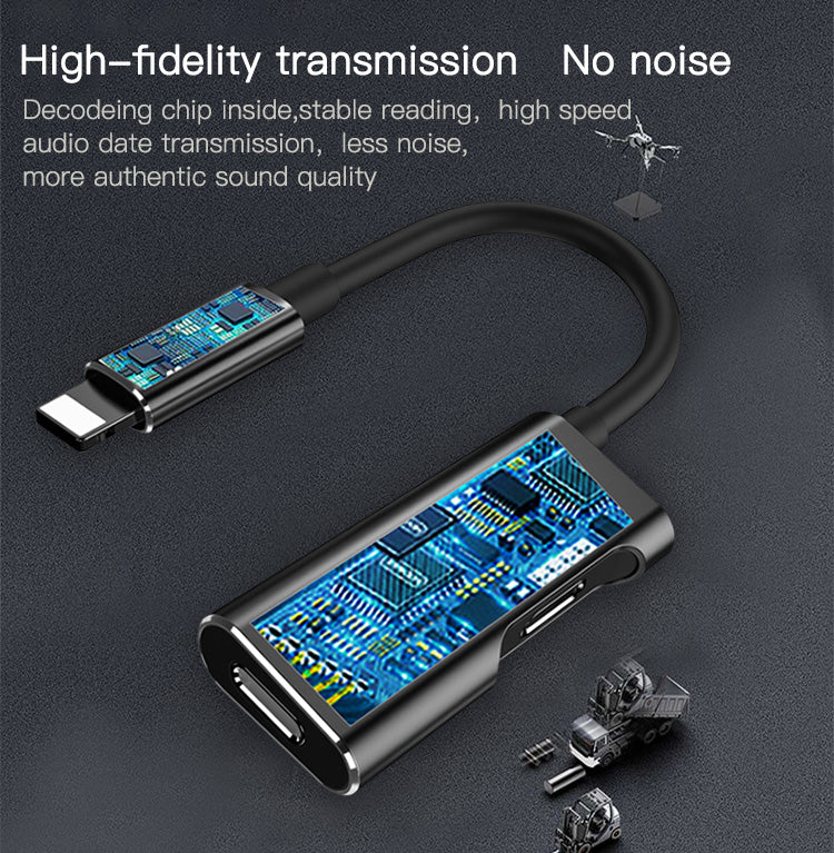 Yesido YAU11 2-in-1 Lightning & 3.5mm Audio Adapter