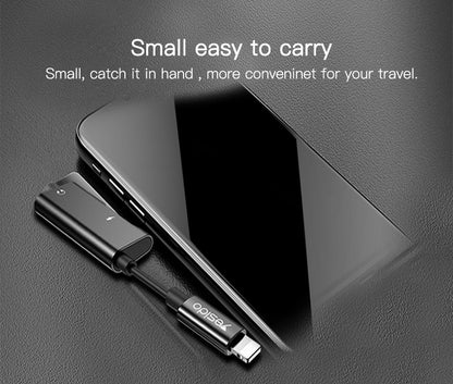 Yesido YAU11 2-in-1 Lightning & 3.5mm Audio Adapter