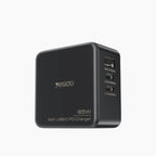Yesido YC42 65W GaN Fast Wall Charger – Triple Port with Replaceable Plugs (EU+US+UK)