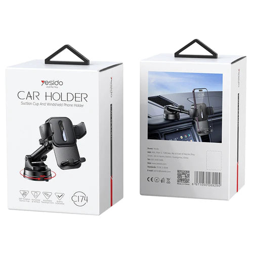 YESIDO C174 Suction Cup and Windshield Phone Holder