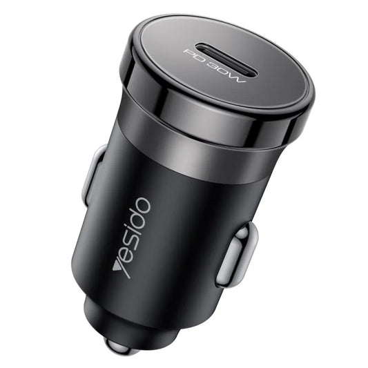 Yesido Y74 30W Fast Car Charger – High-Performance Type-C PD Port (Zinc Alloy Design)