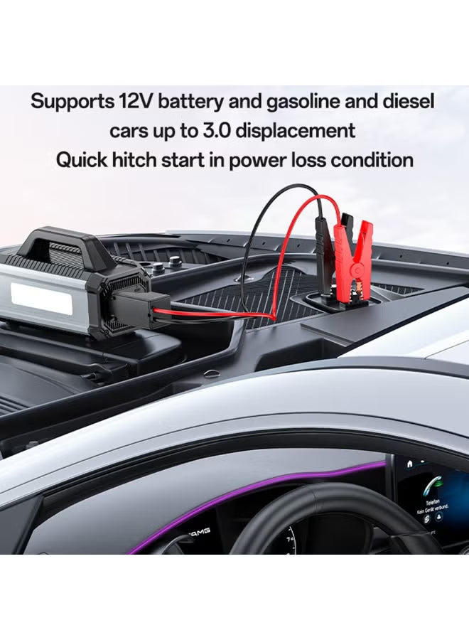 Yesido VC13 5-in-1 Professional Jump Starter & Tire Inflator – 150PSI High Pressure & 10000mAh Power Bank