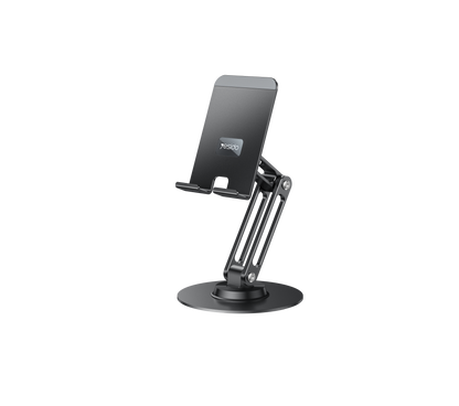 Yesido C300 360° Rotating Aluminum Desktop Stand - Foldable & Adjustable for Phones & Tablets