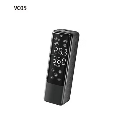 Yesido VC05 Portable Multifunction Car Air Pump – 20 Cylinder Fast Inflator with LED Display