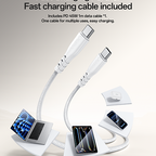 Yesido YC110 45W Dual Port Fast Wall Charger – 45W PD + 18W QC with Type-C to Type-C Cable