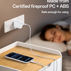 Yesido YC105 20W PD Fast Wall Charger – Single Type-C Port with Type-C to Type-C Cable