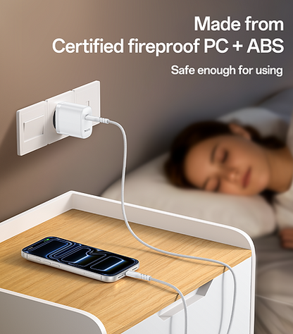 شاحن Yesido YC105 السريع بقوة 20 واط - منفذ Type-C PD مع كابل Type-C to Type-C