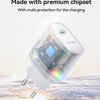 Yesido YC105 20W PD Fast Wall Charger – Single Type-C Port with Type-C to Type-C Cable