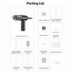 Yesido VC15 Cordless Car Vacuum Cleaner – 10000Pa Suction & Blowing Dual-Use with 100-Gear LED Display