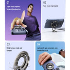 Yesido C206 Double Side Magnetic Ring Holder with Dual Folding Rings Zinc Alloy
