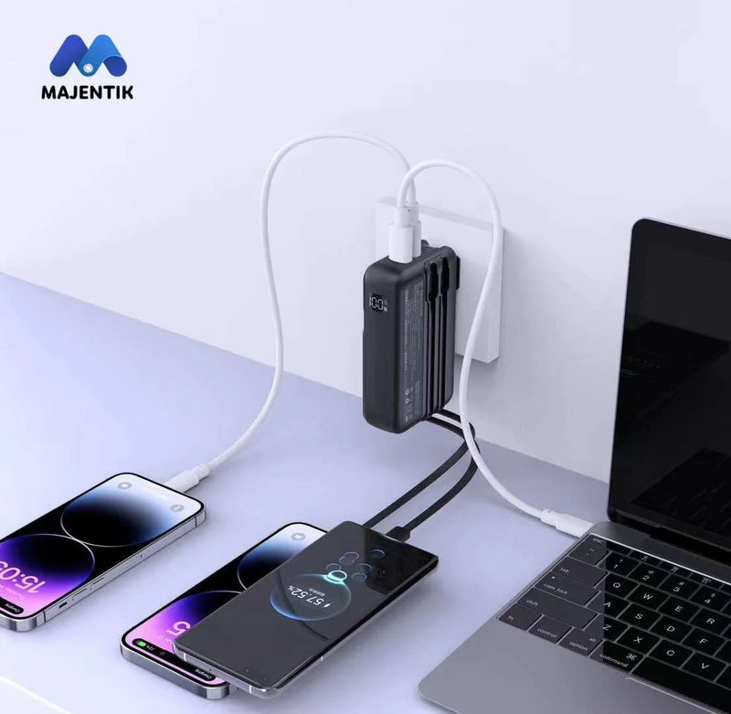 Majentik MJ-22 2-in-1 Hybrid Power Bank & Wall Charger – 10000mAh with 22.5W Fast Charging