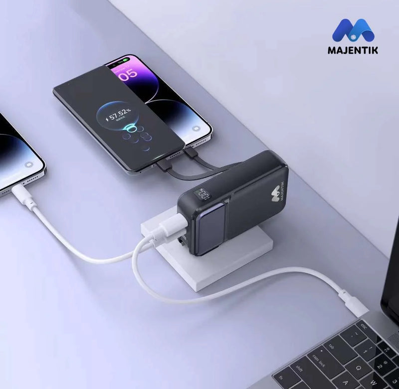 Majentik MJ-22 2-in-1 Hybrid Power Bank & Wall Charger – 10000mAh with 22.5W Fast Charging
